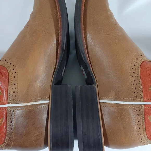 Leather Cowboy Broad Square Toe Ruff Stock Twisted X Men's See Desc and Pictures - Picture 7 of 11